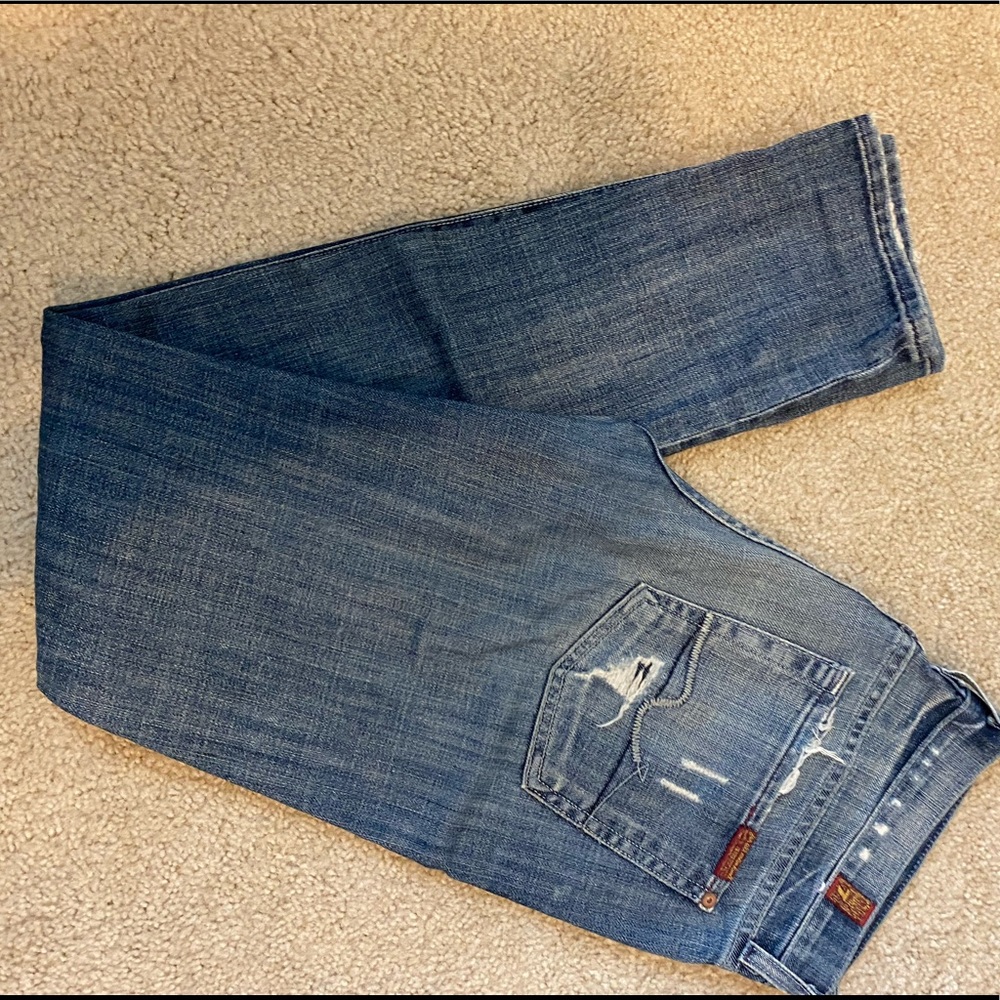 7 for all Mankind Skinny Distressed Jean Roxanne